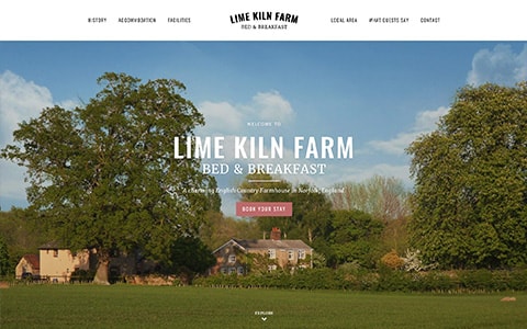 VisualWebCrafts en Lime Kiln Farm project desktop website